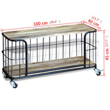 Tv Cabinet Solid Mango Wood 100X40X45 Cm