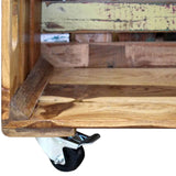 Coffee Table Solid Reclaimed Wood 70X70X35 Cm