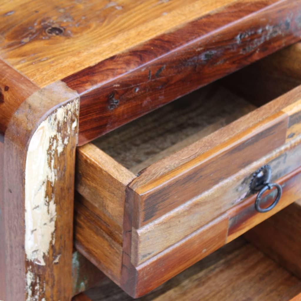 Night Cabinet Solid Reclaimed Wood 43X33X51 Cm