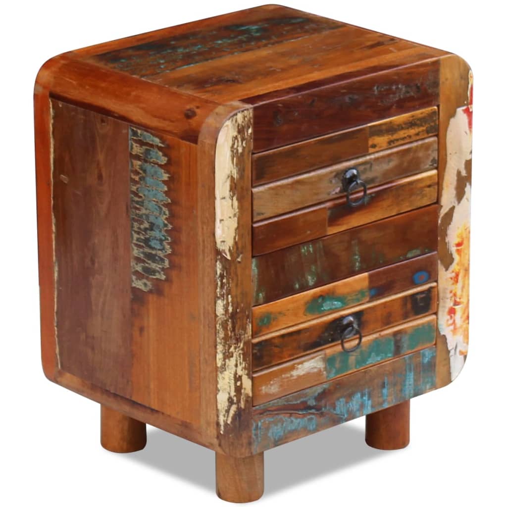 Night Cabinet Solid Reclaimed Wood 43X33X51 Cm