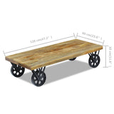 Coffee Table Mango Wood 120X60X30 Cm