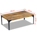 Coffee Table Mango Wood 100X60X35 Cm