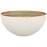 Bowl Shaped Coffee Table Solid Reclaimed Wood 60x60x30 cm