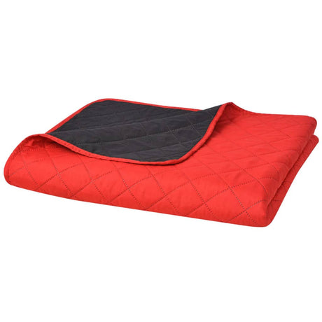 Double-Sided Quilted Bedspread Black/Grey