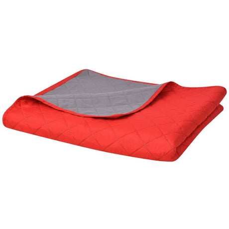 Double-Sided Quilted Bedspread Black/Grey