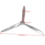 Wall-Mounted Propeller Aluminium Silver 70 Cm
