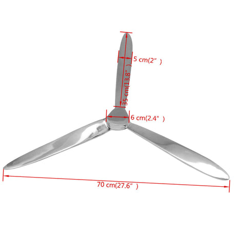 Wall-Mounted Propeller Aluminium Silver 70 Cm