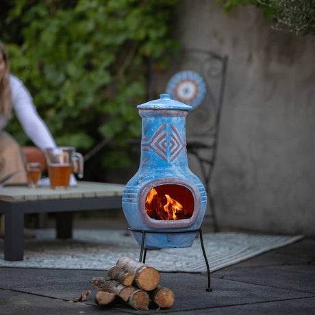 Redfire Fireplace Colima Clay Sea Blue/Red 86031