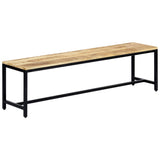 Dining Bench Solid Rough Mango Wood