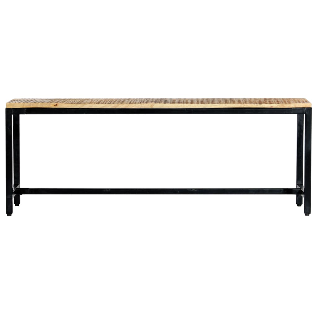 Dining Bench Solid Rough Mango Wood