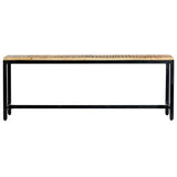 Dining Bench Solid Rough Mango Wood