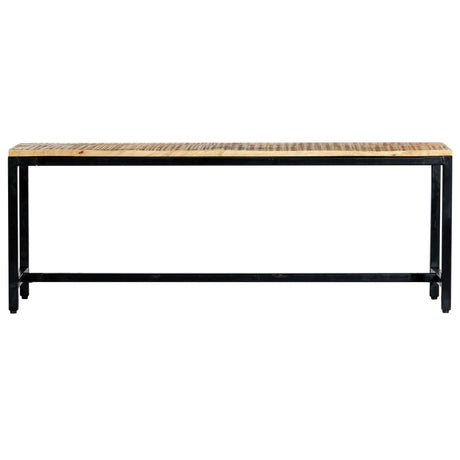 Dining Bench Solid Rough Mango Wood