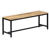 Dining Bench Solid Rough Mango Wood