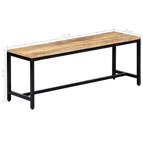 Dining Bench Solid Rough Mango Wood