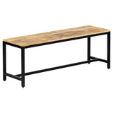Dining Bench Solid Rough Mango Wood