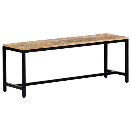 Dining Bench Solid Rough Mango Wood