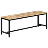 Dining Bench Solid Rough Mango Wood