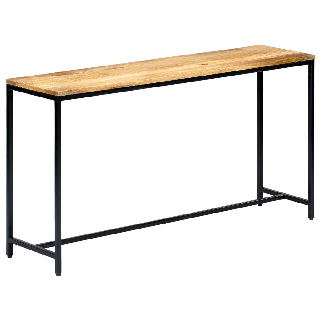 Console Table 140x35x76 cm Solid Rough Mango Wood