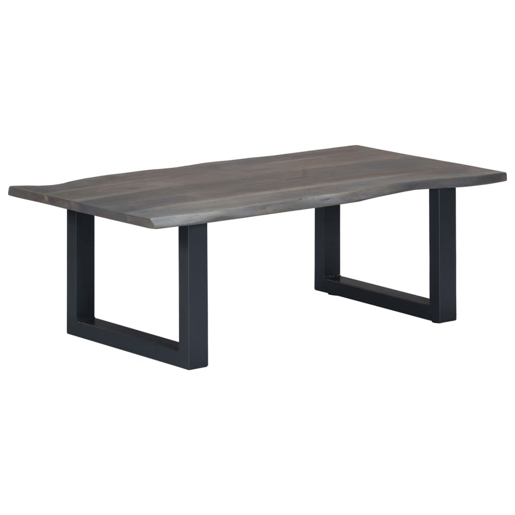 Coffee Table With Live Edges 115X60X40Cm Solid Acacia Wood