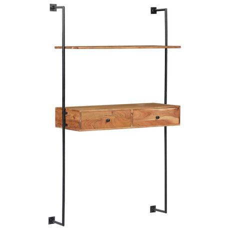 Wall Desk 90X40X170 Cm Solid Acacia Wood
