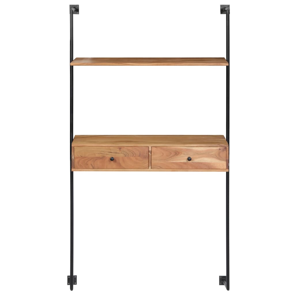 Wall Desk 90X40X170 Cm Solid Acacia Wood