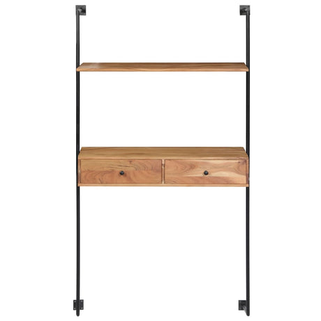 Wall Desk 90X40X170 Cm Solid Acacia Wood