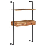 Wall Desk 90X40X170 Cm Solid Acacia Wood
