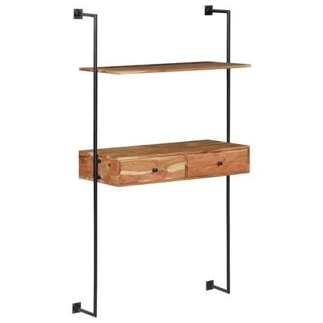 Wall Desk 90X40X170 Cm Solid Acacia Wood