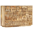 Alphabet Cabinet With 6 Drawers 120X35X79 Cm Solid Mango Wood