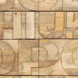 Alphabet Cabinet With 6 Drawers 120X35X79 Cm Solid Mango Wood
