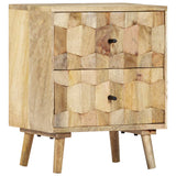 Bedside Cabinet 40X30X50 Cm Solid Mango Wood