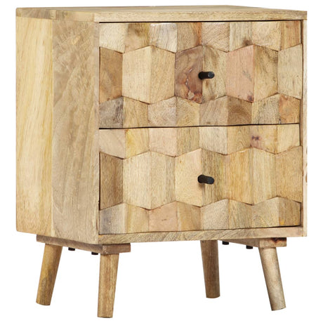 Bedside Cabinet 40X30X50 Cm Solid Mango Wood