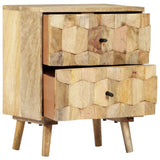 Bedside Cabinet 40X30X50 Cm Solid Mango Wood