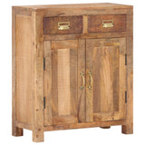 Sideboard 65X30X75 Cm Solid Rough Mango Wood
