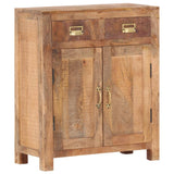 Sideboard 65X30X75 Cm Solid Rough Mango Wood
