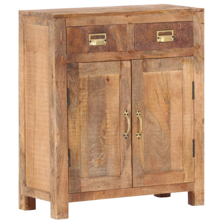Sideboard 65X30X75 Cm Solid Rough Mango Wood