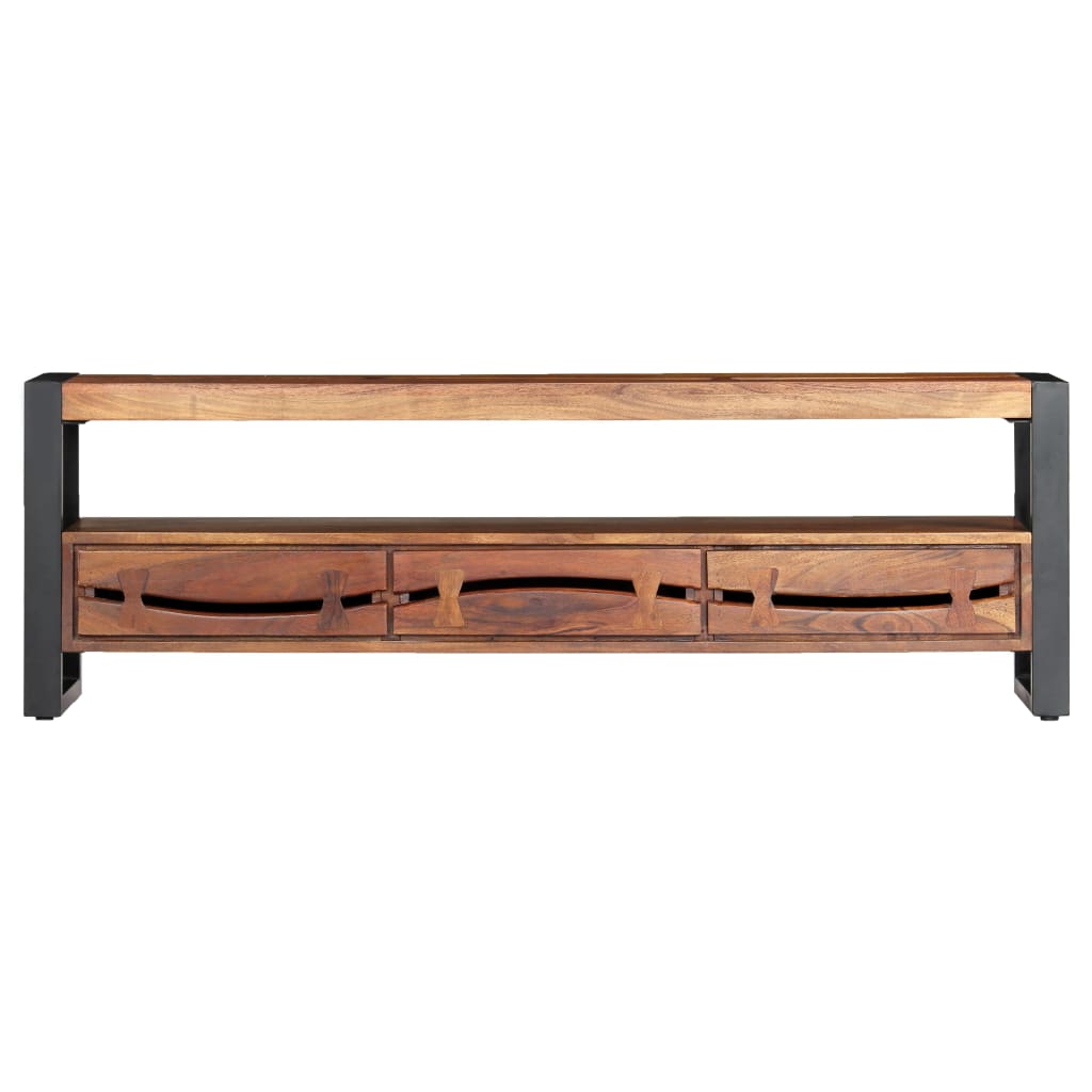 Tv Cabinet 140X30X45 Cm Solid Acacia Wood