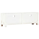 Tv Cabinet White 120X30X40 Cm Solid Acacia Wood