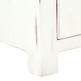 Tv Cabinet White 120X30X40 Cm Solid Acacia Wood