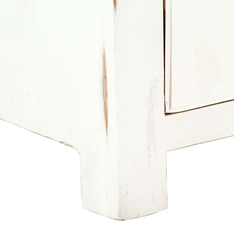 Tv Cabinet White 120X30X40 Cm Solid Acacia Wood