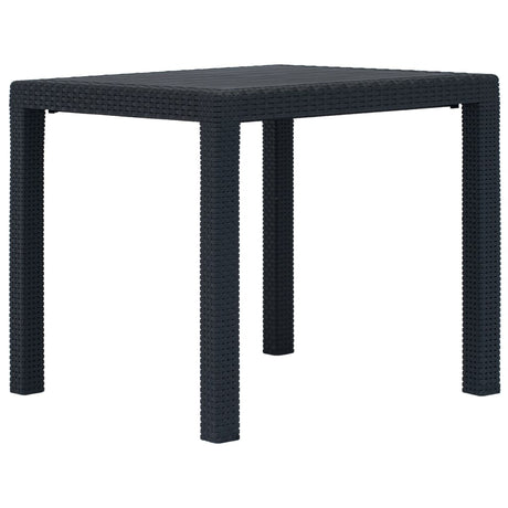 Garden Table Plastic Rattan Look