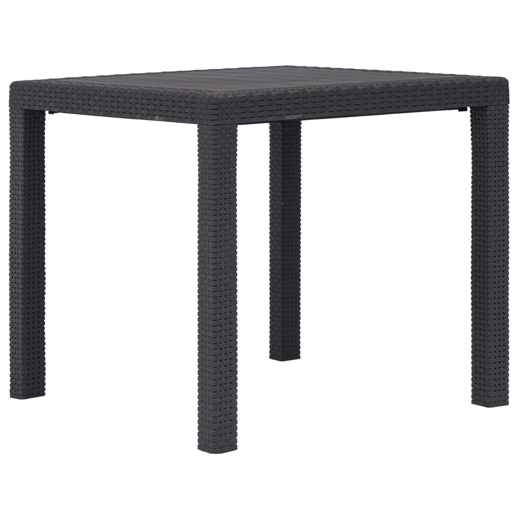 Garden Table Plastic Rattan Look