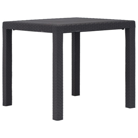 Garden Table Plastic Rattan Look