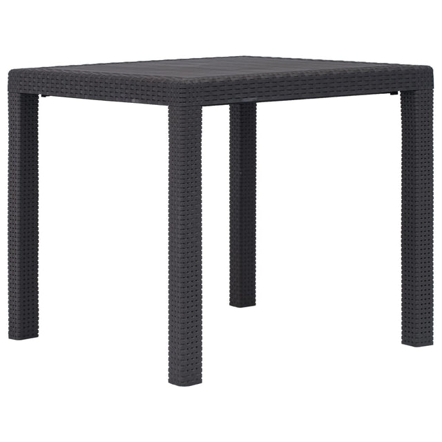 Garden Table Plastic Rattan Look