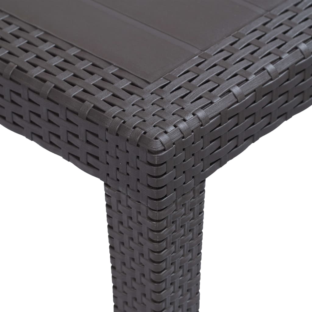 Garden Table Plastic Rattan Look