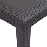 Garden Table Plastic Rattan Look