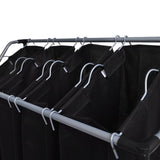 Laundry Sorters With Bags 2 Pcs Black And Grey