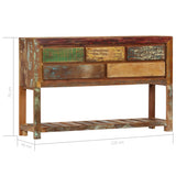 Sideboard 120x30x75 cm Solid Reclaimed Wood