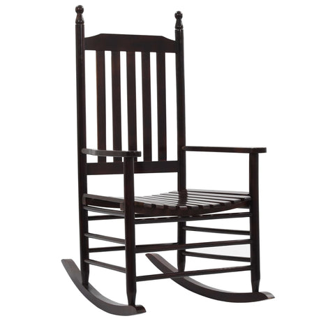 Rocking Chair With Curved Seat Poplar Wood