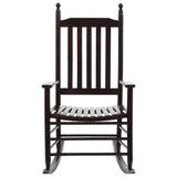 Rocking Chair With Curved Seat Poplar Wood